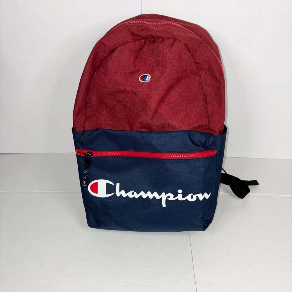 Champion Manuscript Backpack Navy And Red Book Bag